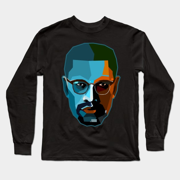 Malcolm X Long Sleeve T-Shirt by Gilisuci